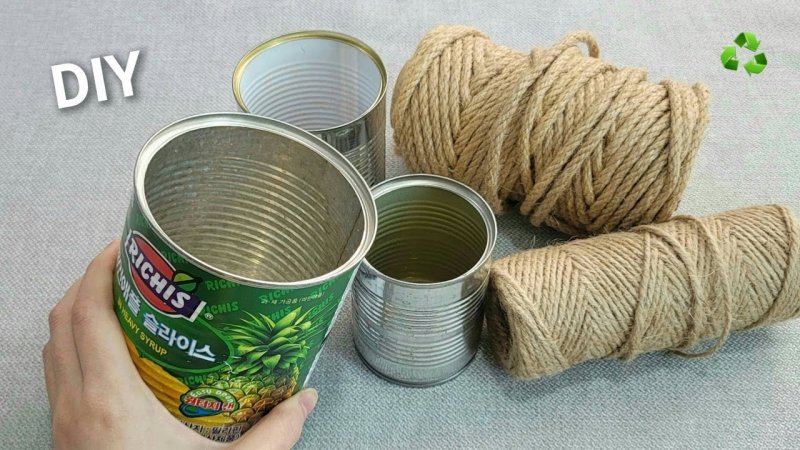 کاردستی های قشنگ و کاربردی با قوطی فلزی دور ریختنی
