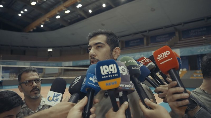 صحبت های جواد کریمی پاسور تیم ملی مردان پس از جلسه تمرینی با حضور اصحاب رسانه