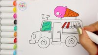 نقاشی ماشین بستنی | آموزش نقاشی ماشین | نقاشی برای کودکان